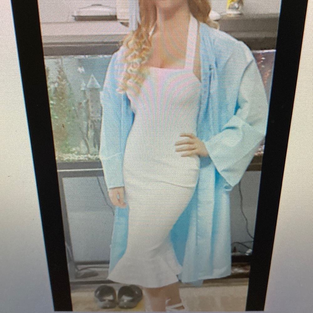 Halter white bodycon cocktail dress